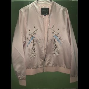 New Forever21  baby pink plus size bomber jacket +
